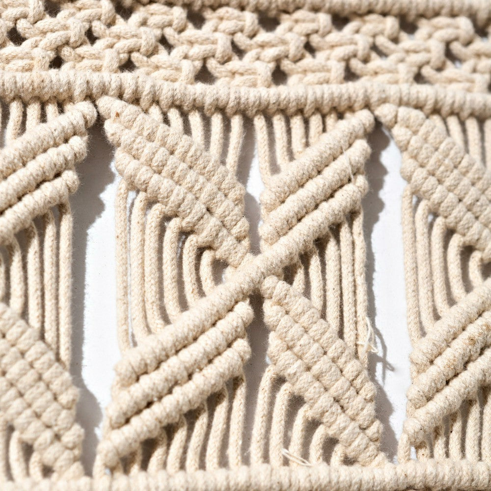 Macrame Wood Framed Wall Hanging | Plow & Hearth