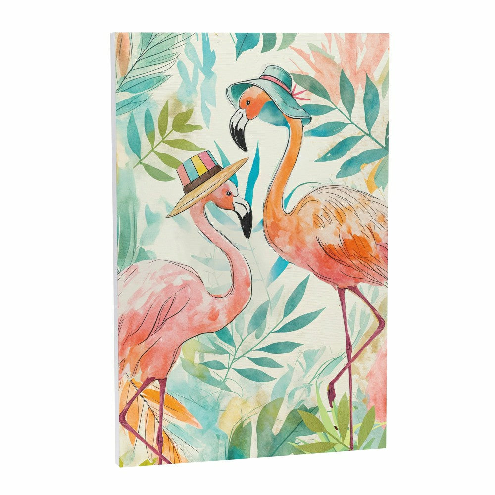 Palm Beach Flamingo Indoor Wall Décor, Wood, 24"x16" | Plow & Hearth