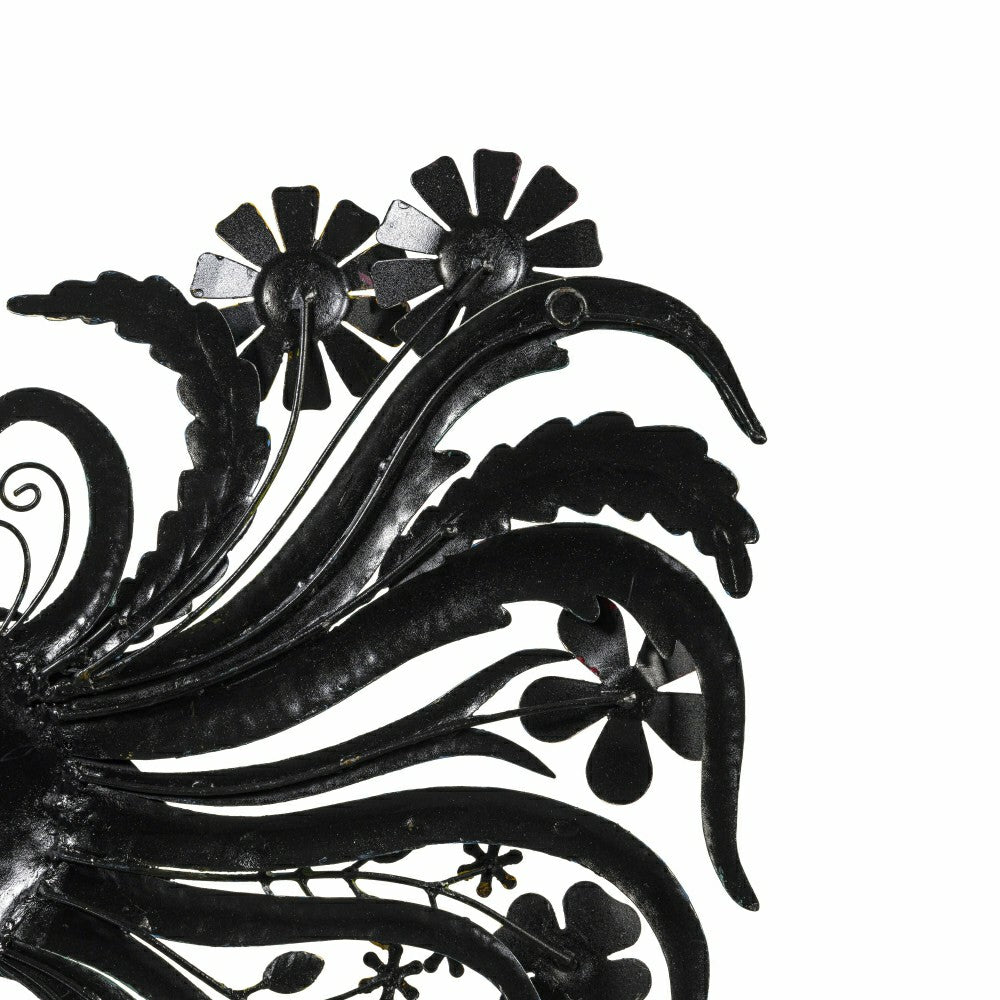 Floral Rooster Recycled Metal Wall Art | Plow & Hearth