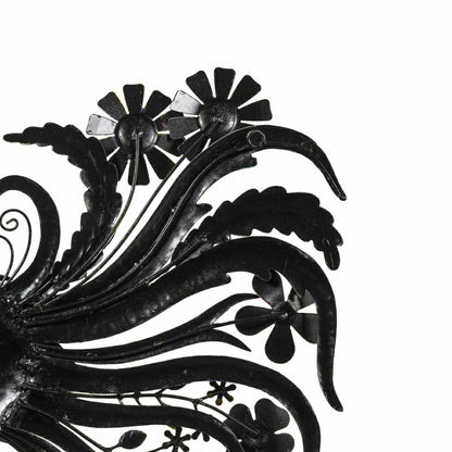 Floral Rooster Recycled Metal Wall Art | Plow & Hearth