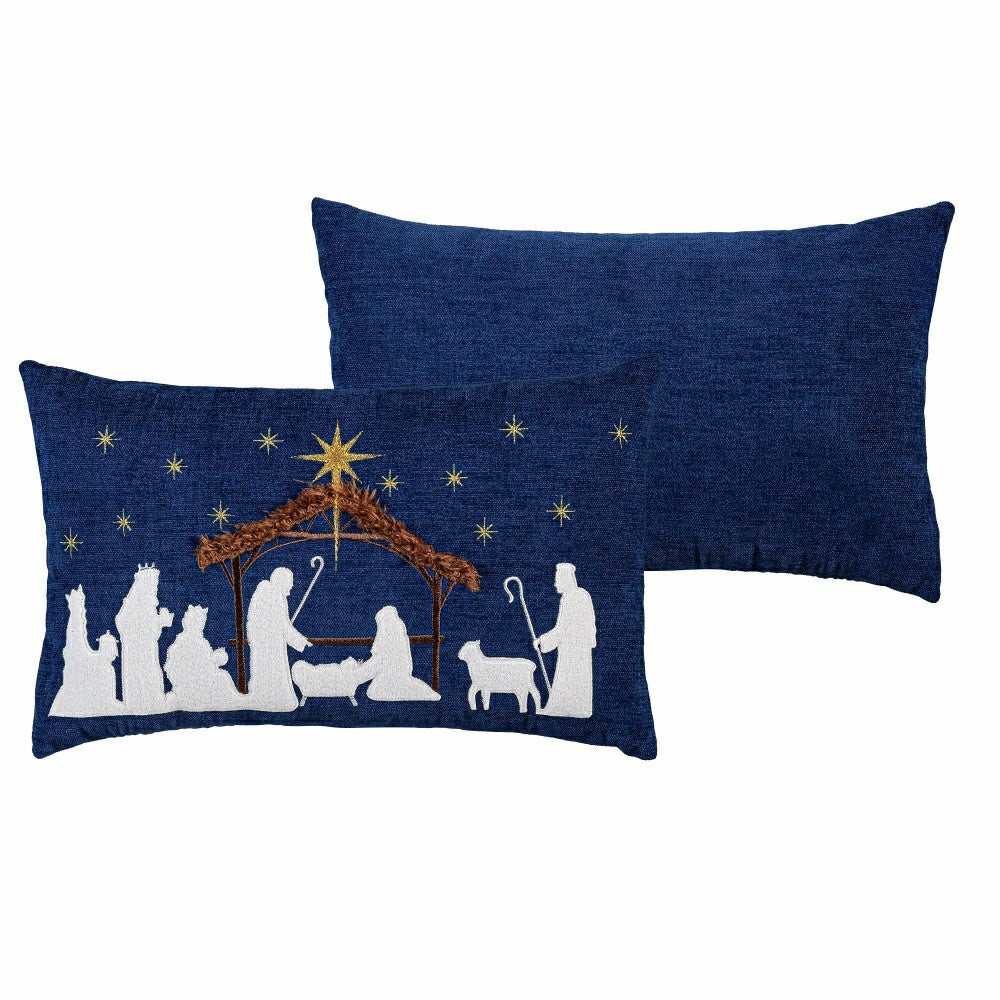 Nativity Throw Pillow Nativity Lumbar Pillow, 16"L x 10"H | Plow & Hearth