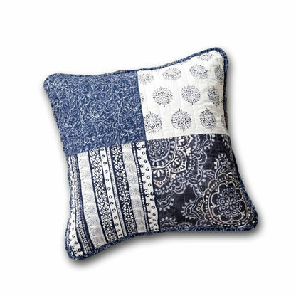Set of 2-Pieces Bohemian Denim Blue Elegance Throw Pillow Covers | Plow & Hearth