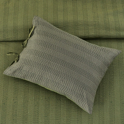 Hand Stitched Reversible Kantha Pillow Sham Pairs | Plow & Hearth