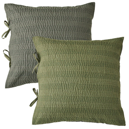 Hand Stitched Reversible Kantha Pillow Sham Pairs | Plow & Hearth