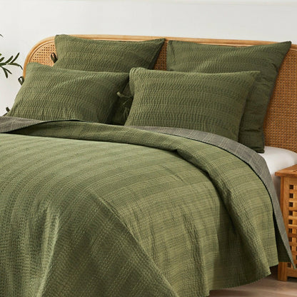 Hand Stitched Reversible Kantha Pillow Sham Pairs | Plow & Hearth