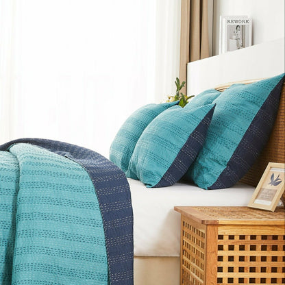 Hand Stitched Reversible Kantha Pillow Sham Pairs | Plow & Hearth