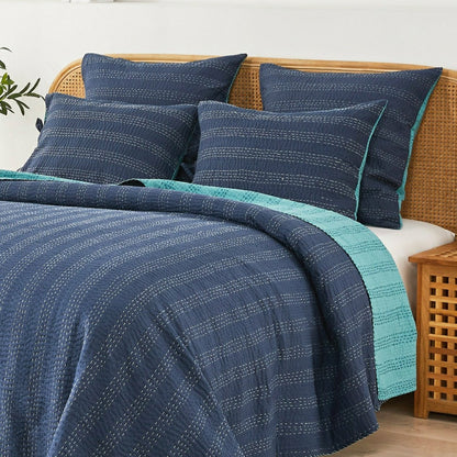 Hand Stitched Reversible Kantha Pillow Sham Pairs | Plow & Hearth
