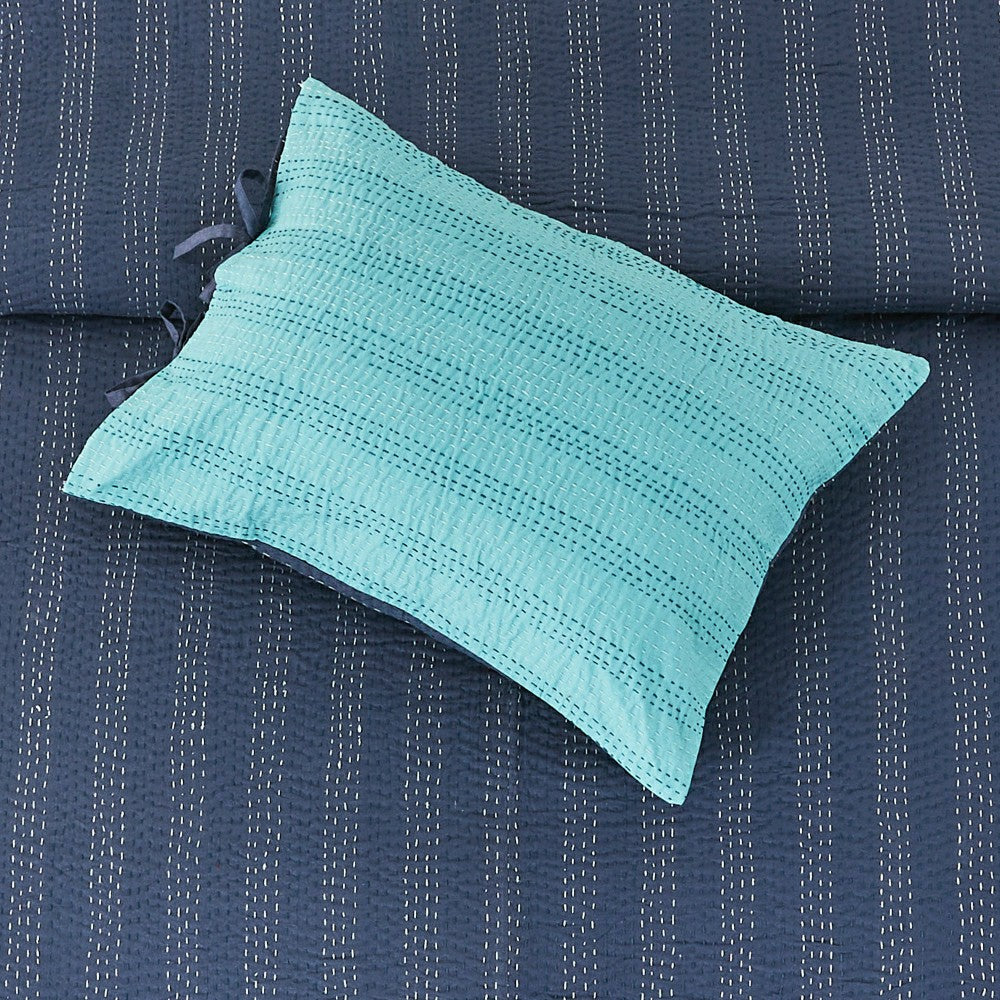 Hand Stitched Reversible Kantha Pillow Sham Pairs | Plow & Hearth