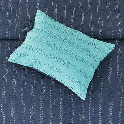Hand Stitched Reversible Kantha Pillow Sham Pairs | Plow & Hearth