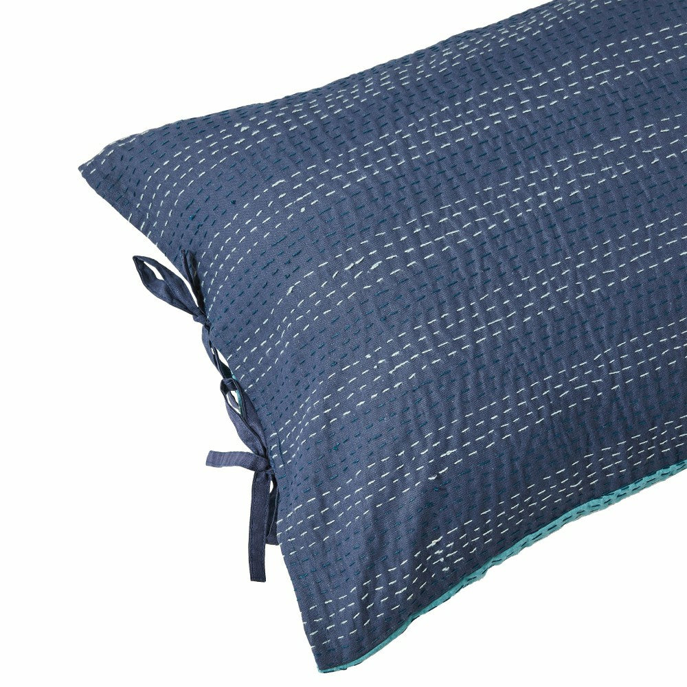 Hand Stitched Reversible Kantha Pillow Sham Pairs | Plow & Hearth