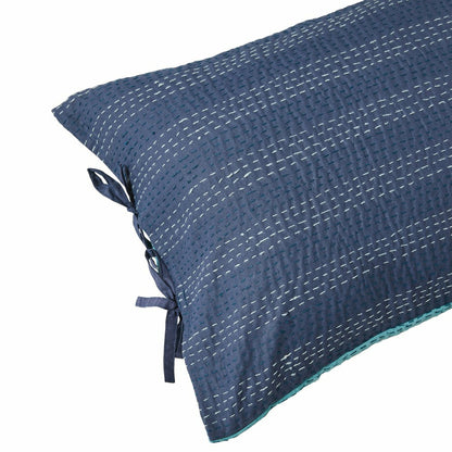 Hand Stitched Reversible Kantha Pillow Sham Pairs | Plow & Hearth