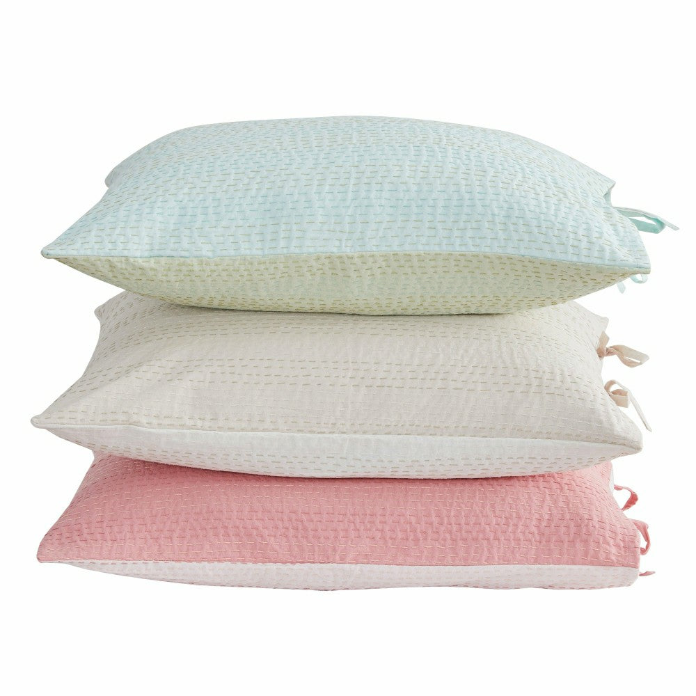 Hand Stitched Reversible Kantha Pillow Sham Pairs | Plow & Hearth