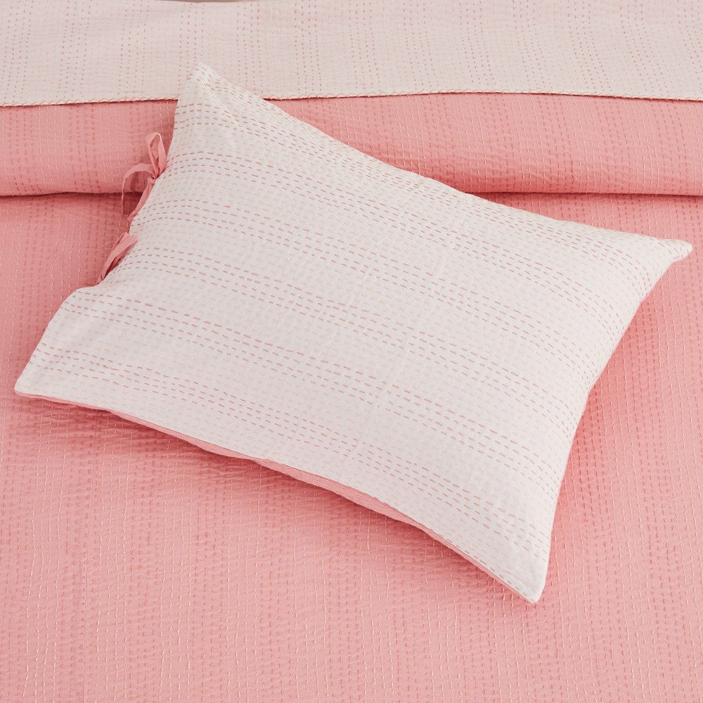 Hand Stitched Reversible Kantha Pillow Sham Pairs | Plow & Hearth