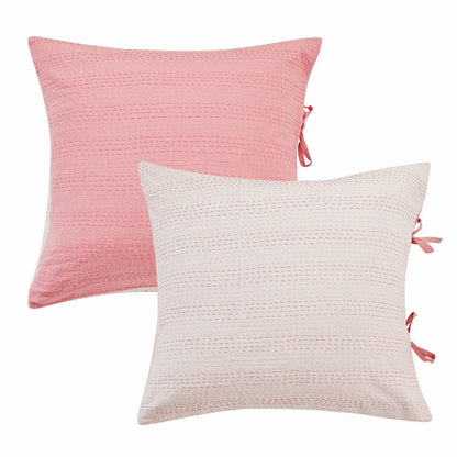 Hand Stitched Reversible Kantha Pillow Sham Pairs | Plow & Hearth