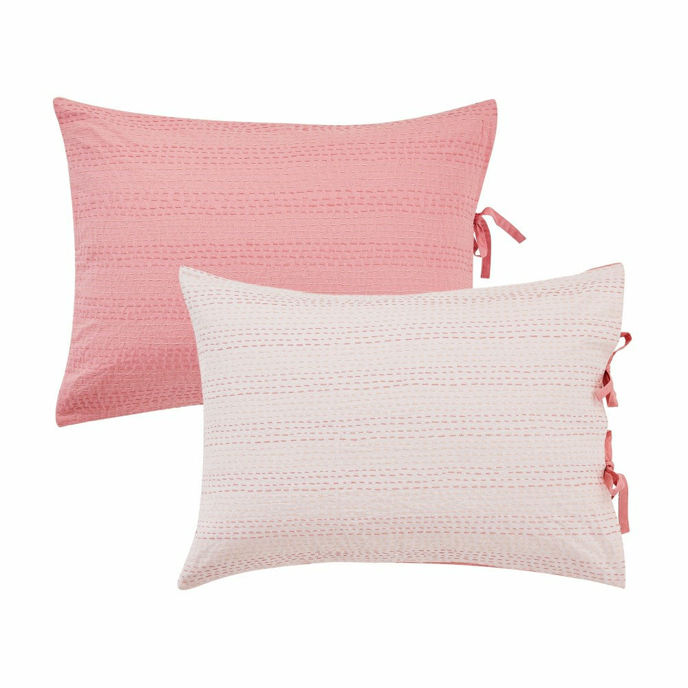 Hand Stitched Reversible Kantha Pillow Sham Pairs | Plow & Hearth