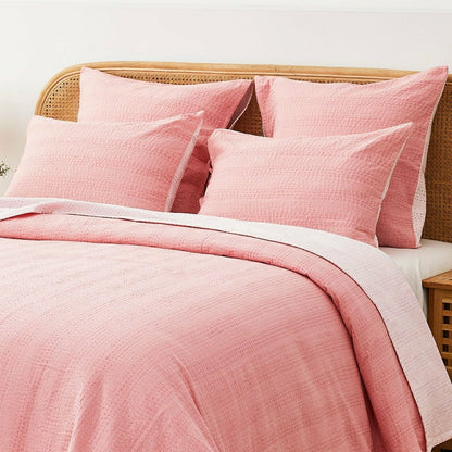 Hand Stitched Reversible Kantha Pillow Sham Pairs | Plow & Hearth