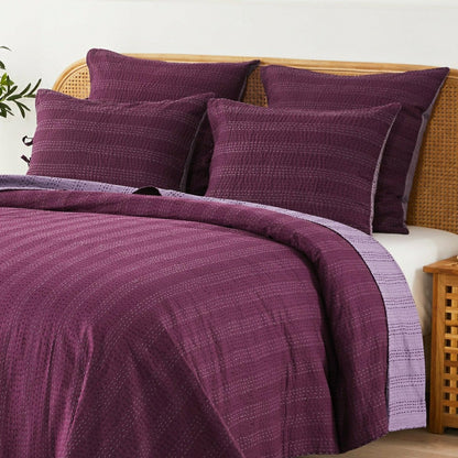 Hand Stitched Reversible Kantha Pillow Sham Pairs | Plow & Hearth