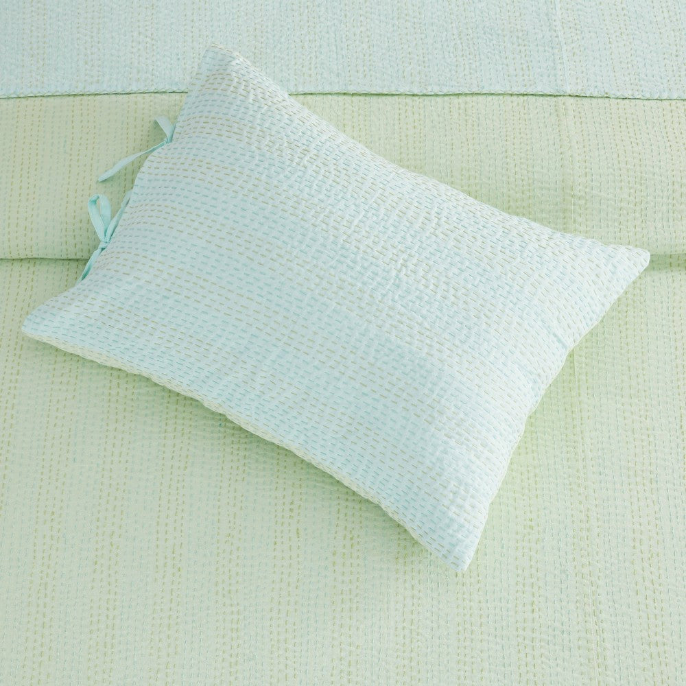 Hand Stitched Reversible Kantha Pillow Sham Pairs | Plow & Hearth