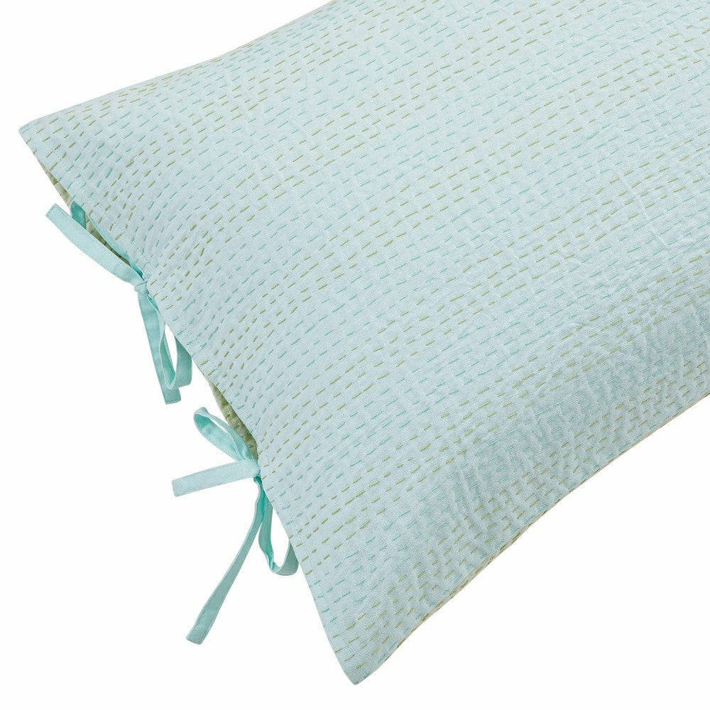 Hand Stitched Reversible Kantha Pillow Sham Pairs | Plow & Hearth