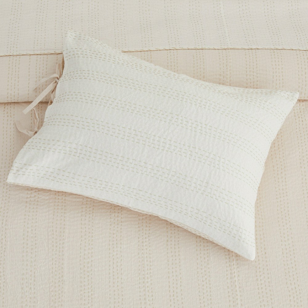 Hand Stitched Reversible Kantha Pillow Sham Pairs | Plow & Hearth
