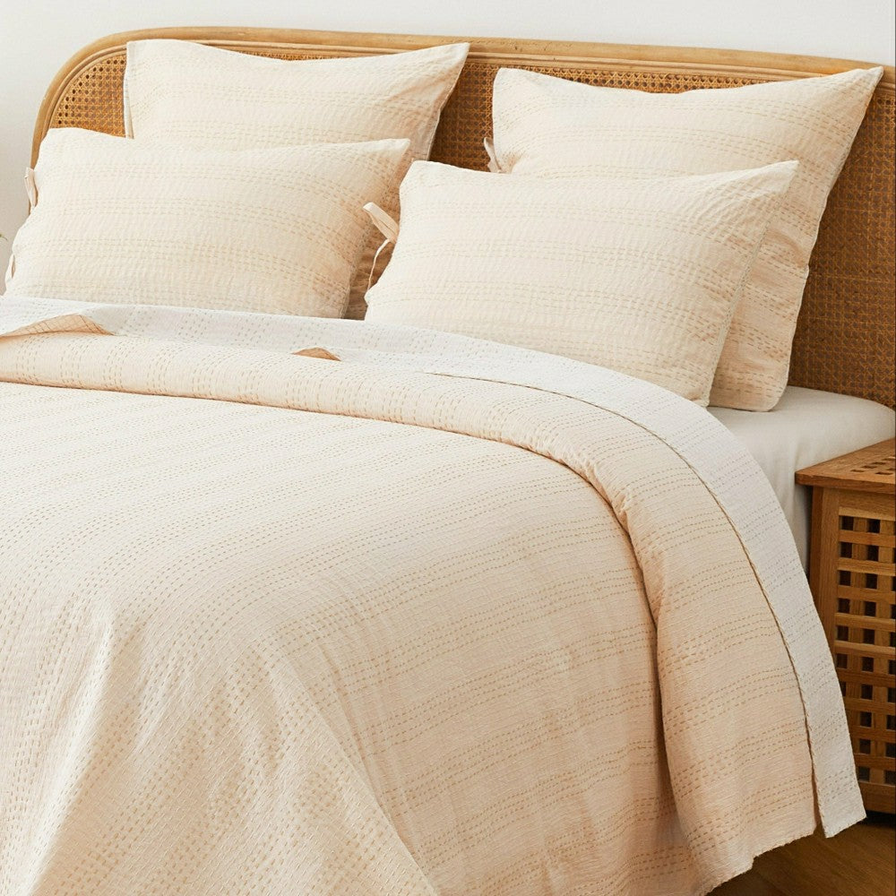 Hand Stitched Reversible Kantha Pillow Sham Pairs | Plow & Hearth