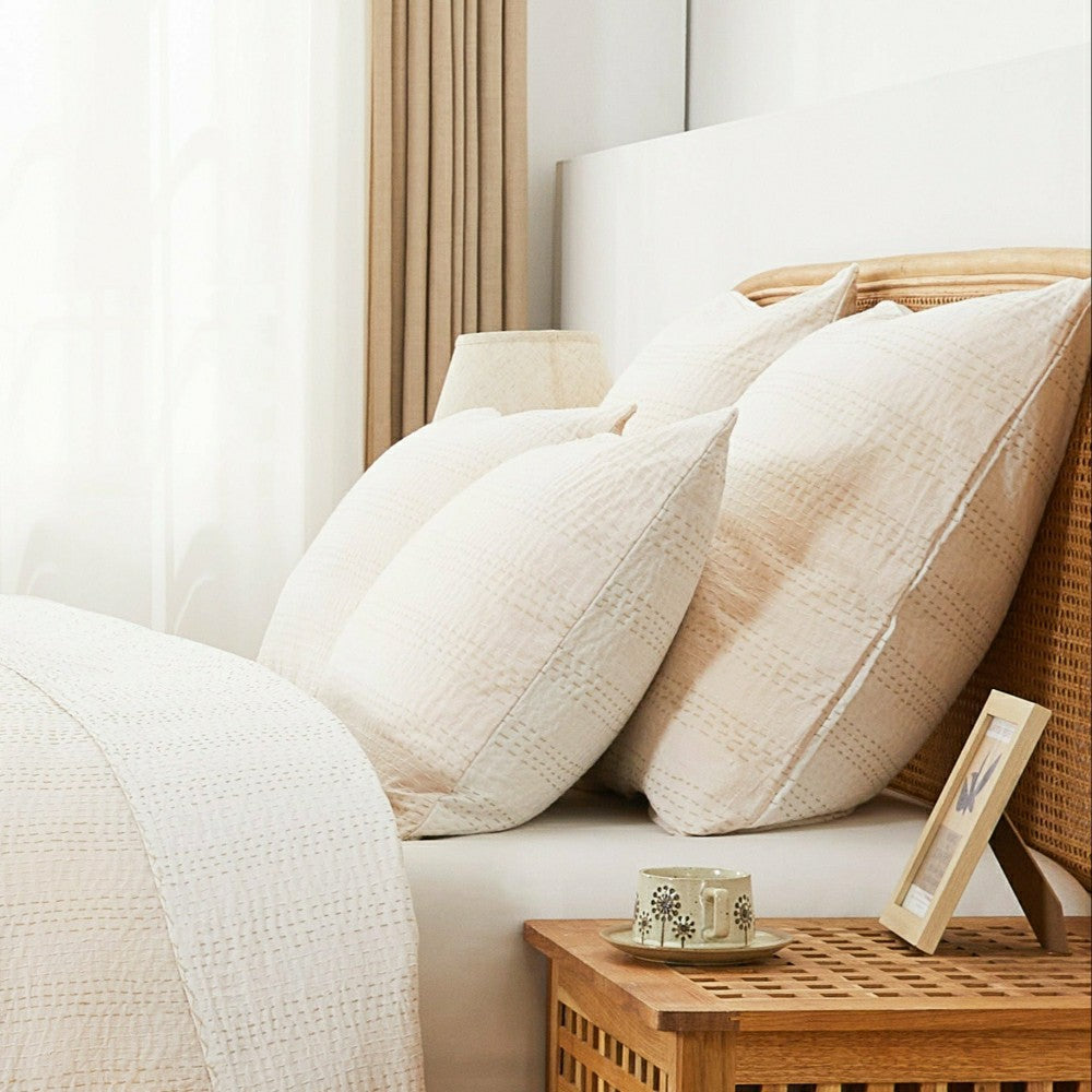 Hand Stitched Reversible Kantha Pillow Sham Pairs | Plow & Hearth