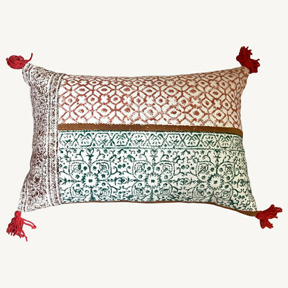 Hand Block Print Rectangular Throw Pillow | Plow & Hearth