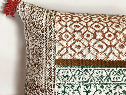 Hand Block Print Rectangular Throw Pillow | Plow & Hearth
