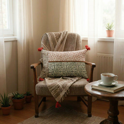 Hand Block Print Rectangular Throw Pillow | Plow & Hearth