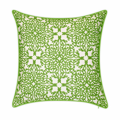 Indoor/Outdoor Embroidered Lacework Throw Pillow | Plow & Hearth
