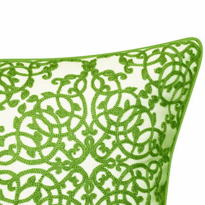 Indoor/Outdoor Embroidered Lacework Throw Pillow | Plow & Hearth