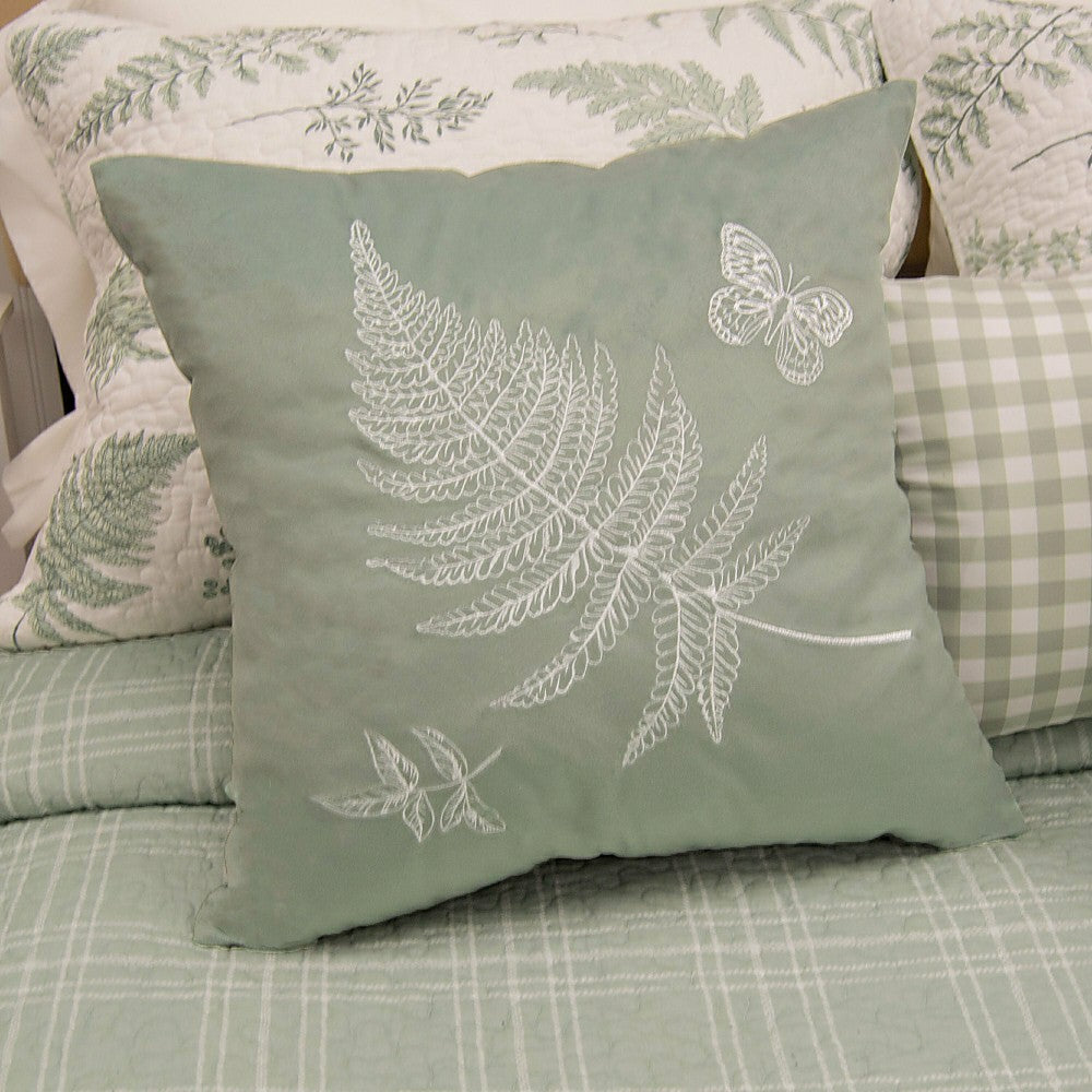 Botanical Decorative Pillow Cover, Fern | Plow & Hearth