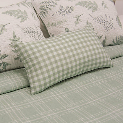 Botanical Decorative Pillow Cover, Check | Plow & Hearth