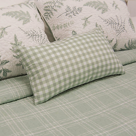 Botanical Decorative Pillow Cover, Check | Plow & Hearth