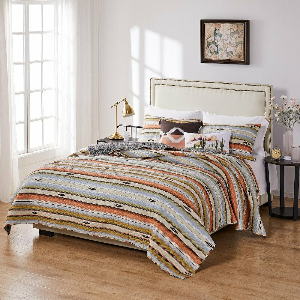 Painted Desert Reversible Bedding, Clay | Plow & Hearth