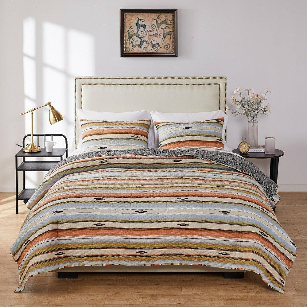 Painted Desert Reversible Bedding, Clay | Plow & Hearth