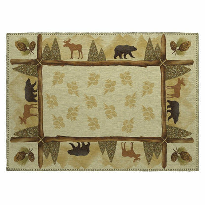 Woodland Excursion Block Polyester Rug | Plow & Hearth