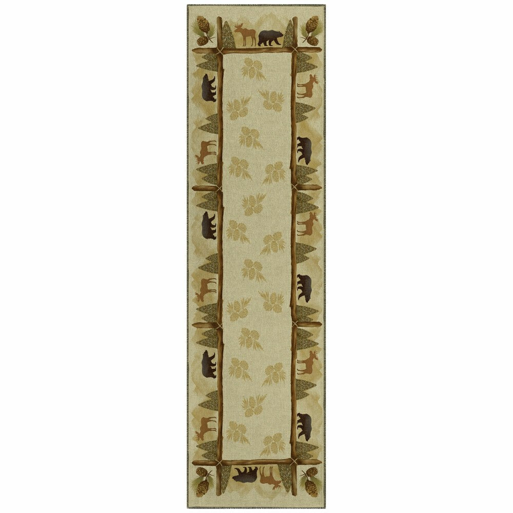 Woodland Excursion Block Polyester Rug | Plow & Hearth