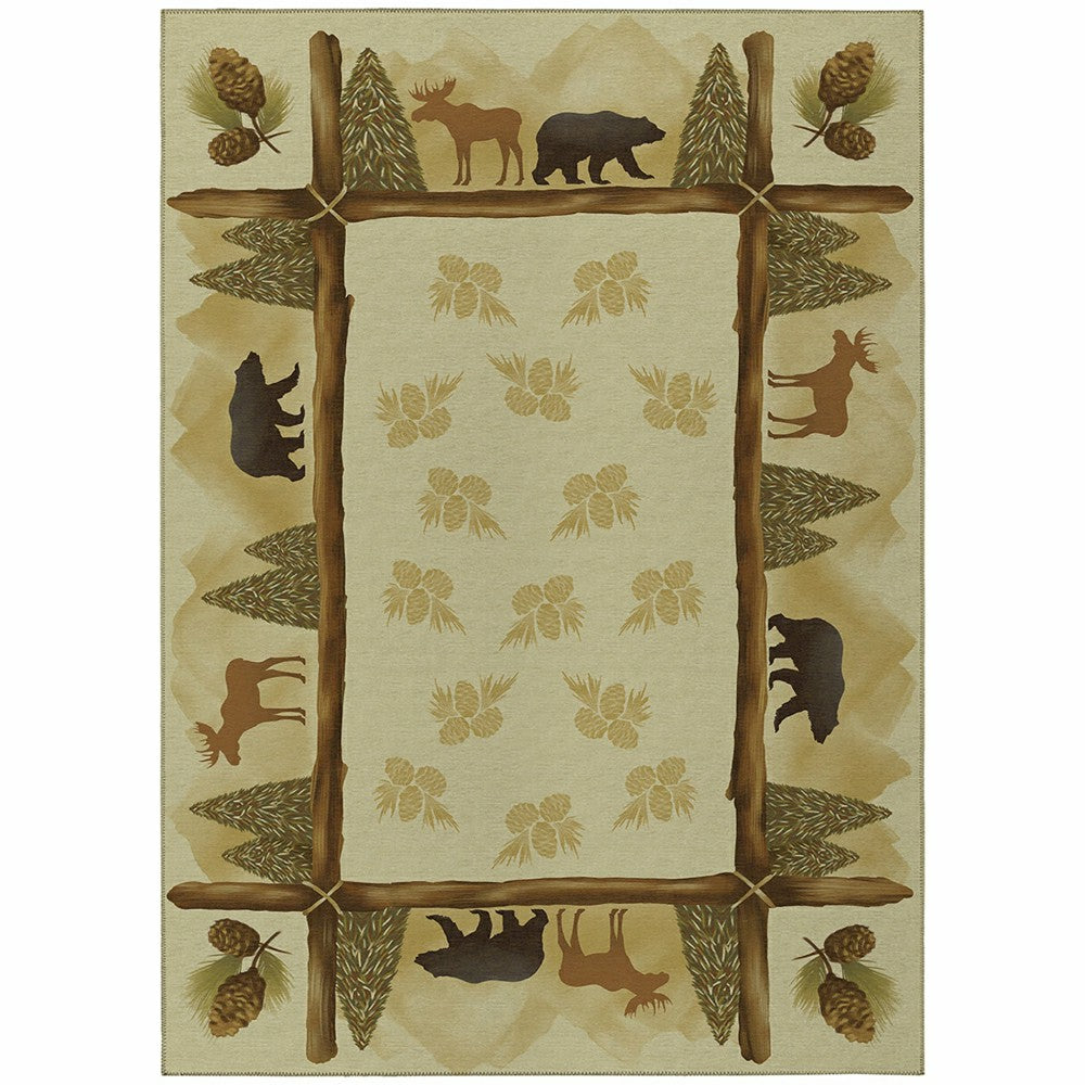 Woodland Excursion Block Polyester Rug | Plow & Hearth