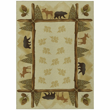 Woodland Excursion Block Polyester Rug | Plow & Hearth