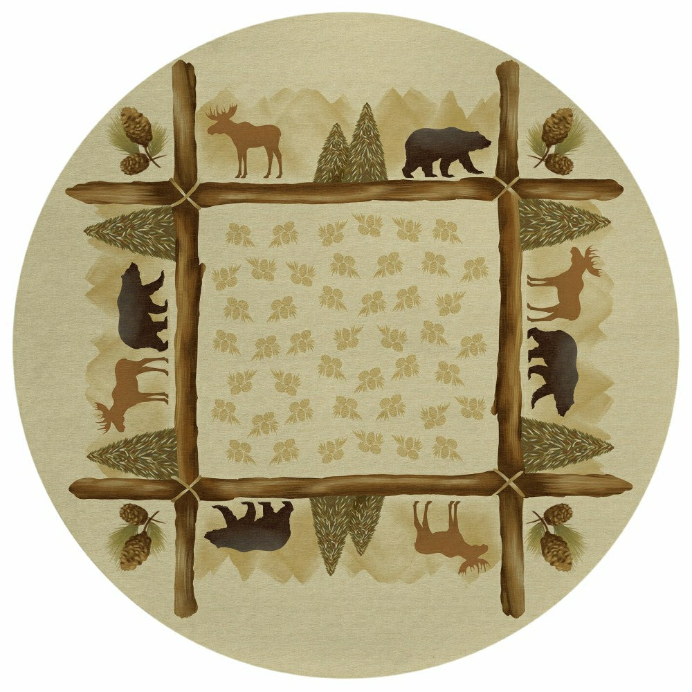 Woodland Excursion Block Polyester Rug | Plow & Hearth
