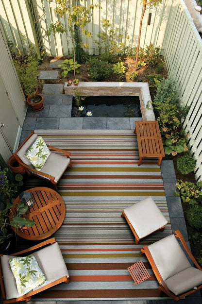 Dolce Striped Indoor/Outdoor Area Rug | Plow & Hearth