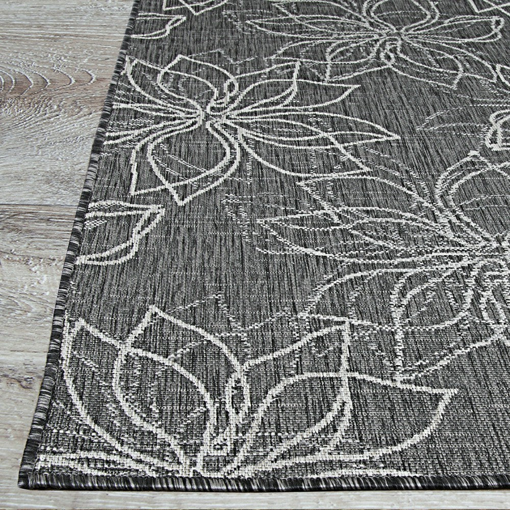 Charm Botanical Ash Indoor/Outdoor Area Rug | Plow & Hearth