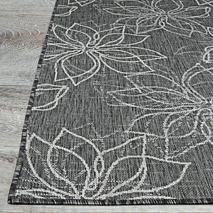 Charm Botanical Ash Indoor/Outdoor Area Rug | Plow & Hearth