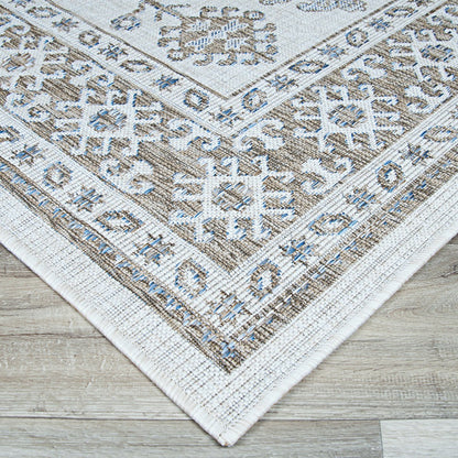 Charm Woodburn Ivory-Sand Indoor/Outdoor Area Rug | Plow & Hearth