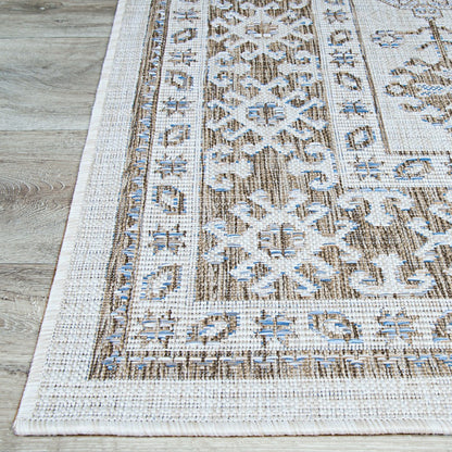 Charm Woodburn Ivory-Sand Indoor/Outdoor Area Rug | Plow & Hearth