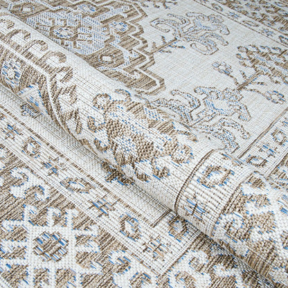 Charm Woodburn Ivory-Sand Indoor/Outdoor Area Rug | Plow & Hearth
