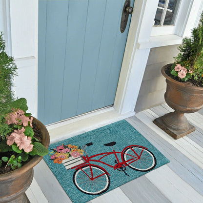 Bike Ride Indoor/Outdoor Rug | Plow & Hearth