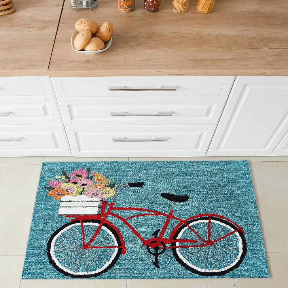 Bike Ride Indoor/Outdoor Rug | Plow & Hearth
