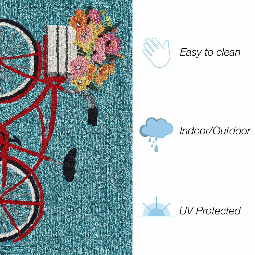 Bike Ride Indoor/Outdoor Rug | Plow & Hearth